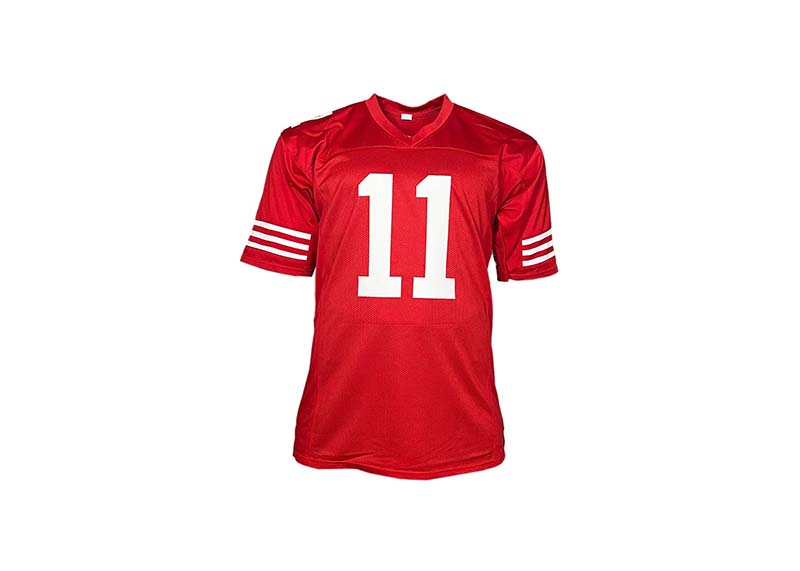 Brandon Aiyuk Signed Custom Red Football Jersey (JSA)