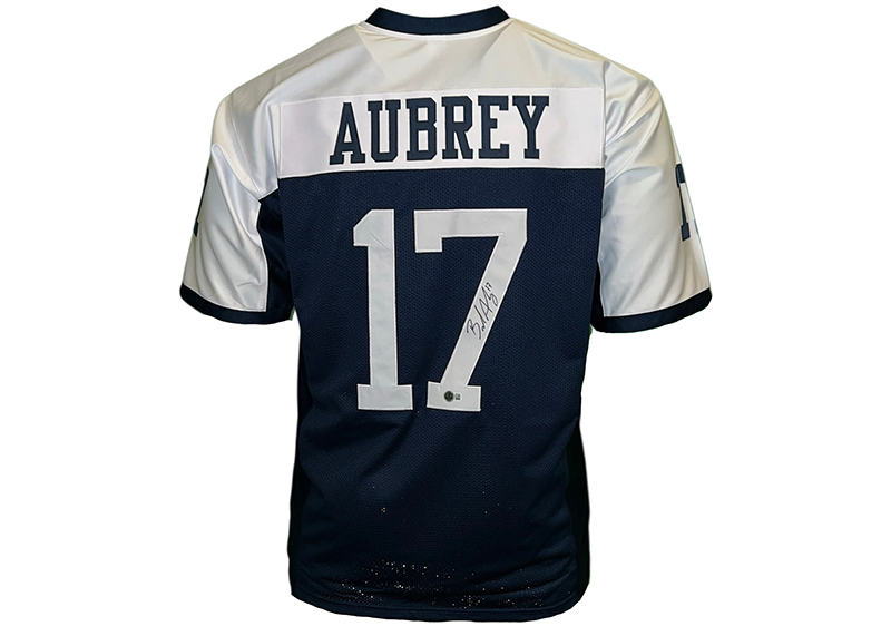 Brandon Aubrey Signed Dallas Thanksgiving Football Jersey Beckett