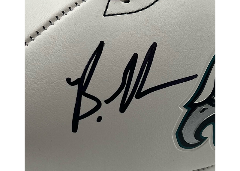 Brandon Graham Signed Philadelphia Eagles Logo Football Beckett