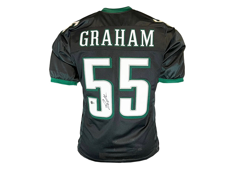 Brandon Graham Signed Philadelphia Black Football Jersey JSA