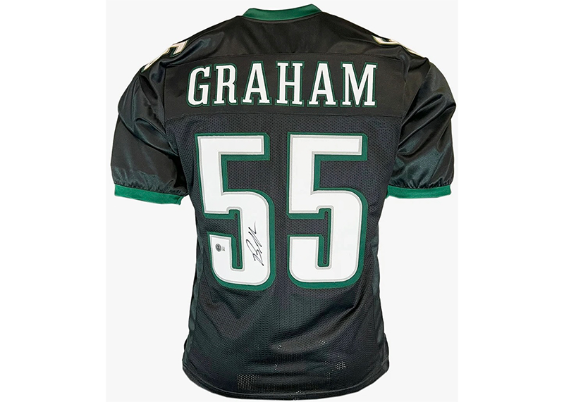 Brandon Graham Signed Philadelphia Black Football Jersey Beckett