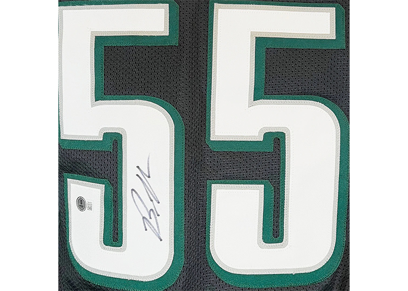Brandon Graham Signed Philadelphia Black Football Jersey Beckett