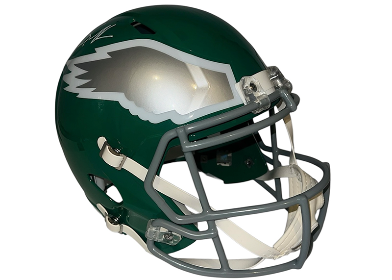Brandon Graham Signed Philadelphia Eagles Throwback Full Size Football Helmet Beckett
