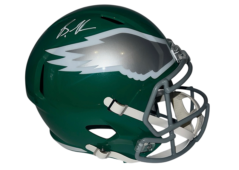 Brandon Graham Signed Philadelphia Eagles Throwback Full Size Football Helmet Beckett