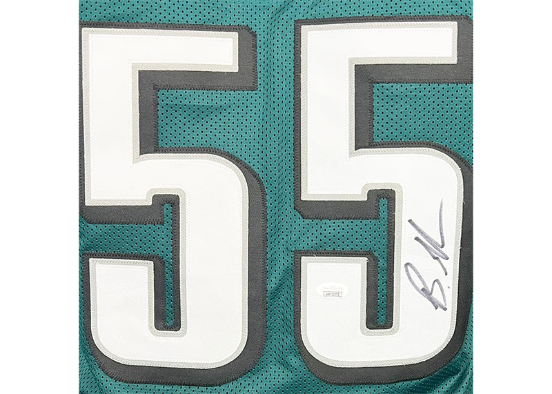 Brandon Graham Signed Philadelphia Green Football Jersey Beckett