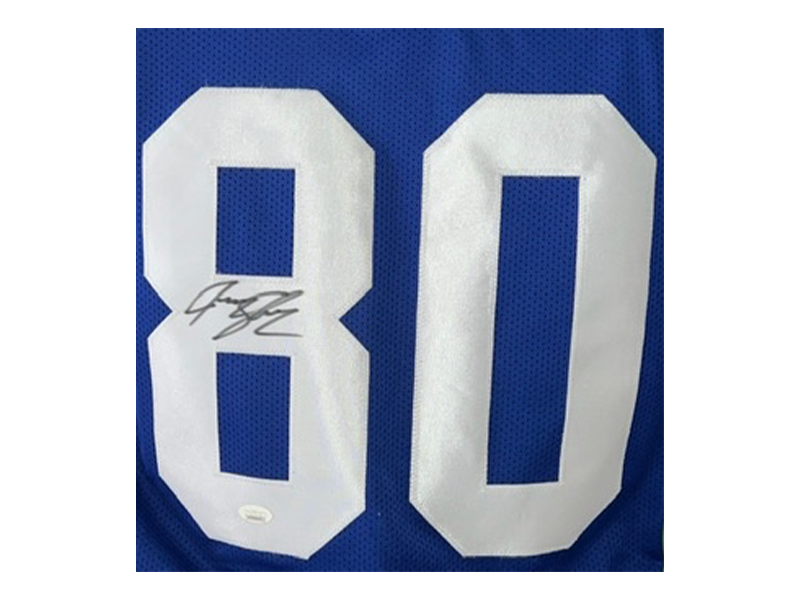 Brandon Stokley Signed Indianapolis Blue Football Jersey JSA