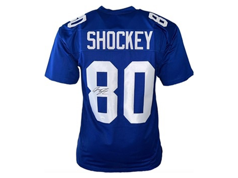 Brandon Stokley Autographed Pro style Blue Football Jersey JSA