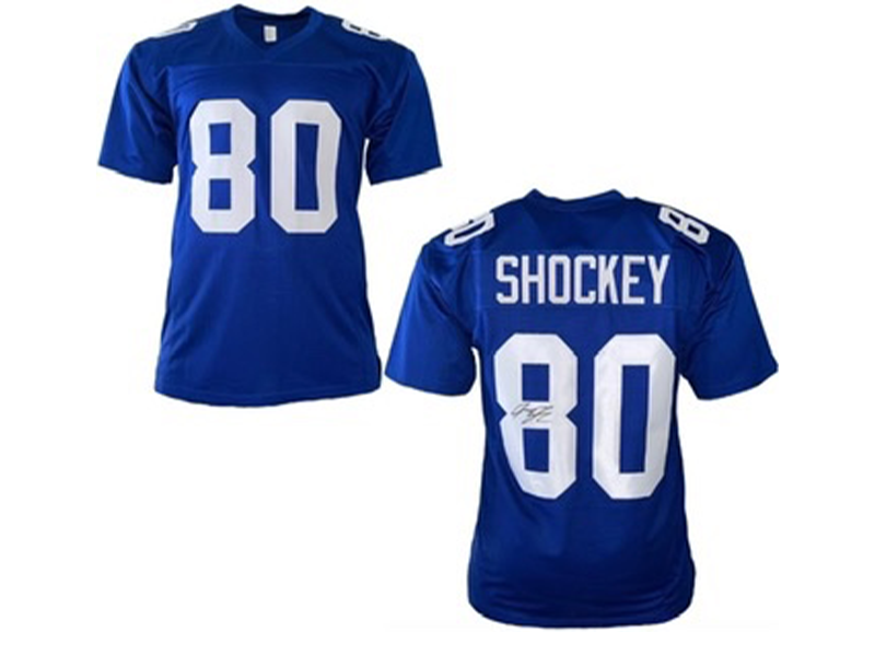 Brandon Stokley Autographed Pro style Blue Football Jersey JSA