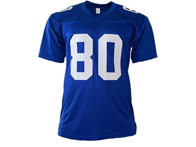 Brandon Stokley Signed Indianapolis Blue Football Jersey JSA