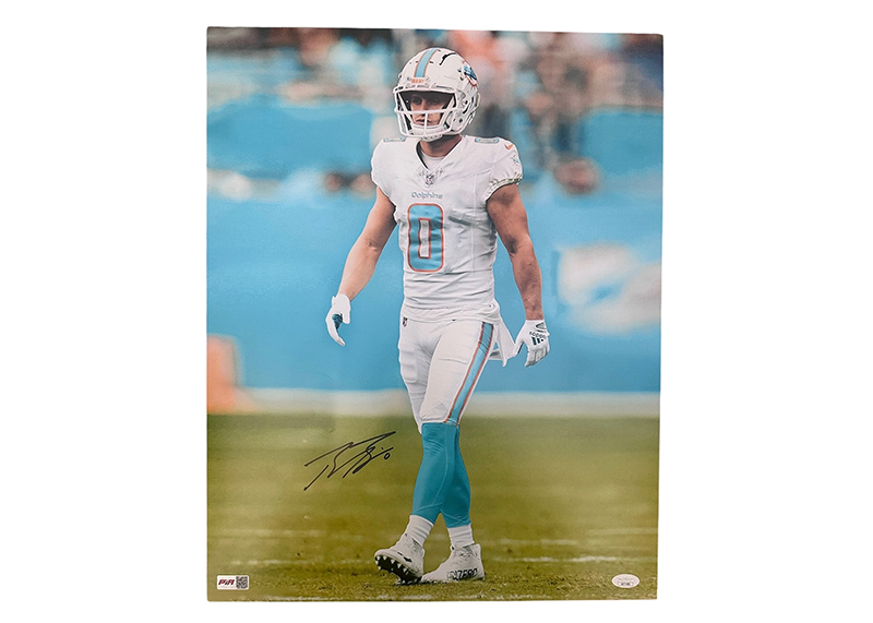 Braxton Berrios Signed Miami Dolphins 16x20 Photo JSA