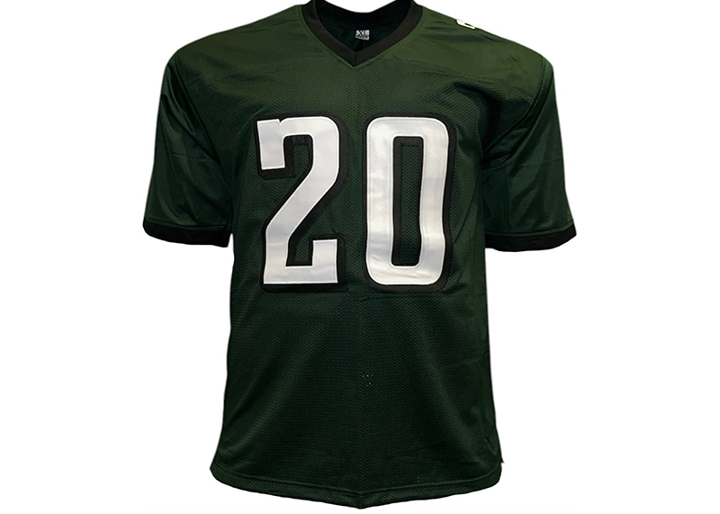 Brian Dawkins Signed Custom Green Football Jersey Beckett