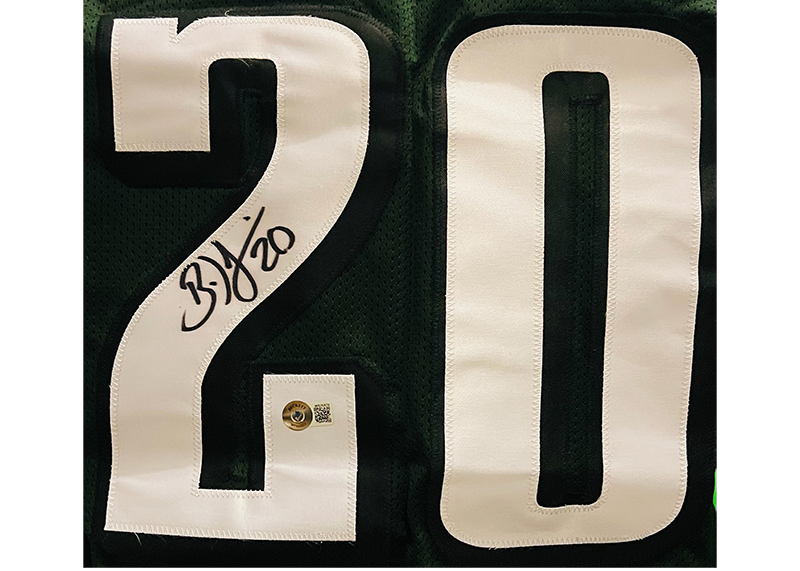 Brian Dawkins Signed Custom Green Football Jersey Beckett