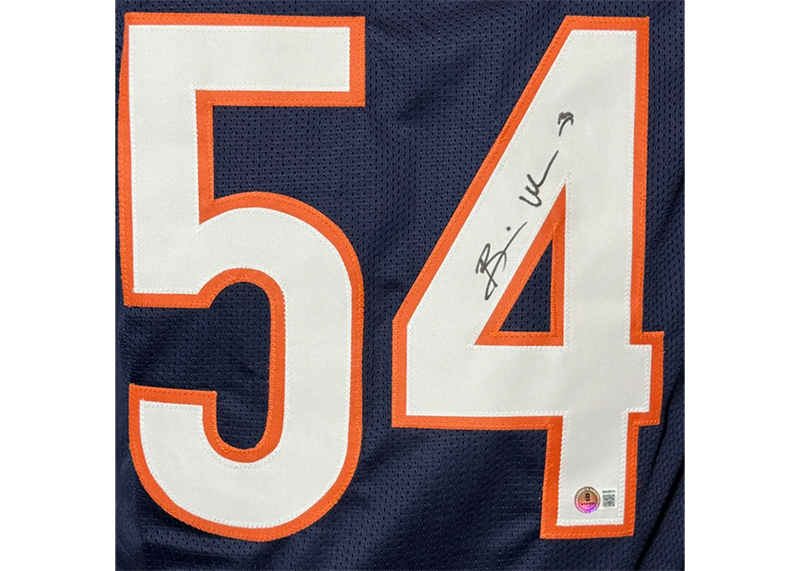 Brian Urlacher Autographed Chicago Blue Football Jersey Beckett