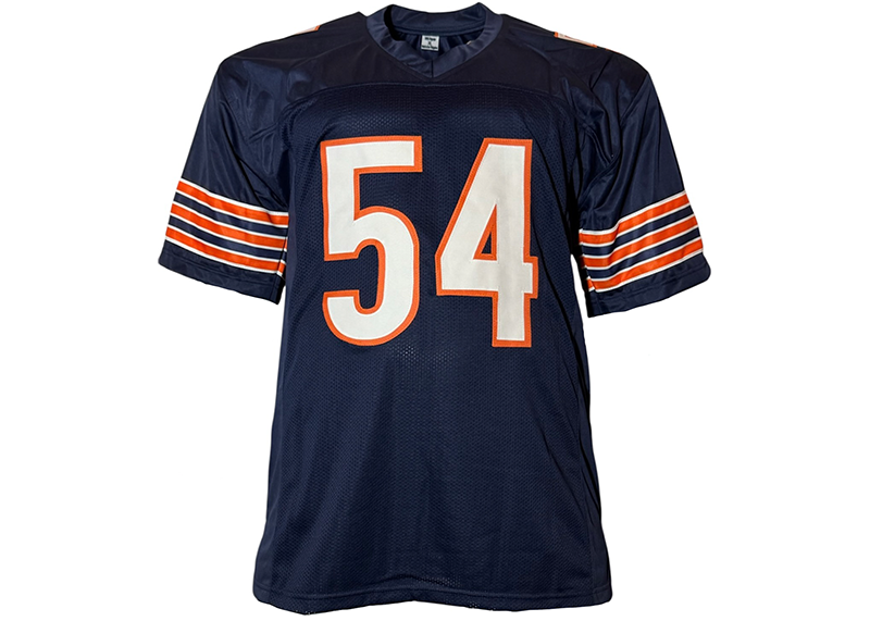 Brian Urlacher Autographed Chicago Blue Football Jersey Beckett