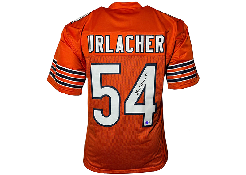 Brian Urlacher Autographed Chicago Orange Football Jersey Beckett
