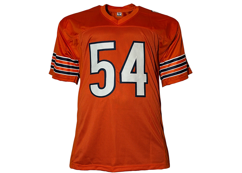 Brian Urlacher Autographed Chicago Orange Football Jersey Beckett