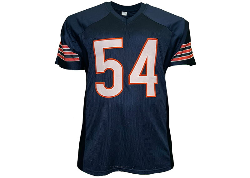 Brian Urlacher Unsigned Chicago Blue Football Jersey