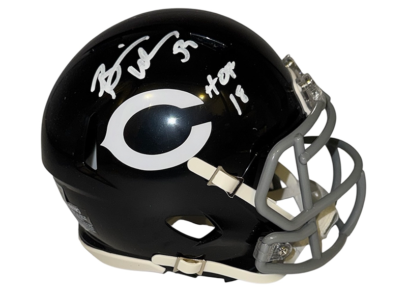 Brian Urlacher Signed Chicago Bears 1962-73 Throwback Speed Mini Helmet Beckett