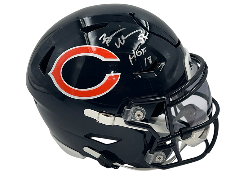 Brian Urlacher Signed Chicago Bears Speed Midi Helmet Beckett HOF Inscription