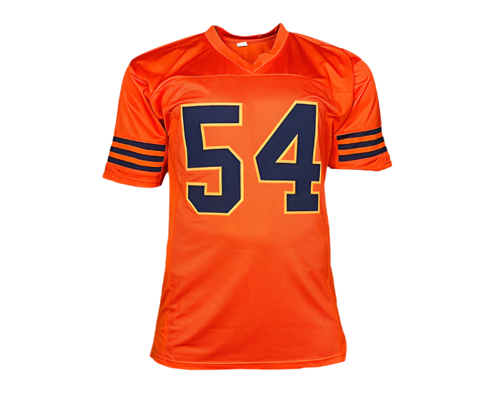 Brian Urlacher Signed HOF 18 Inscription Orange Alternate Custom Football Jersey Beckett