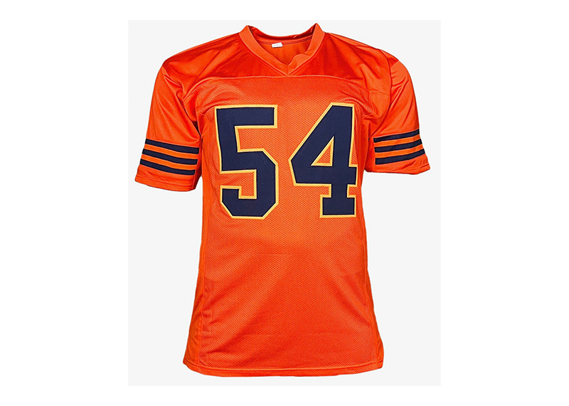 Brian Urlacher Signed HOF 18 Inscription Orange Alternate Custom Football Jersey Beckett