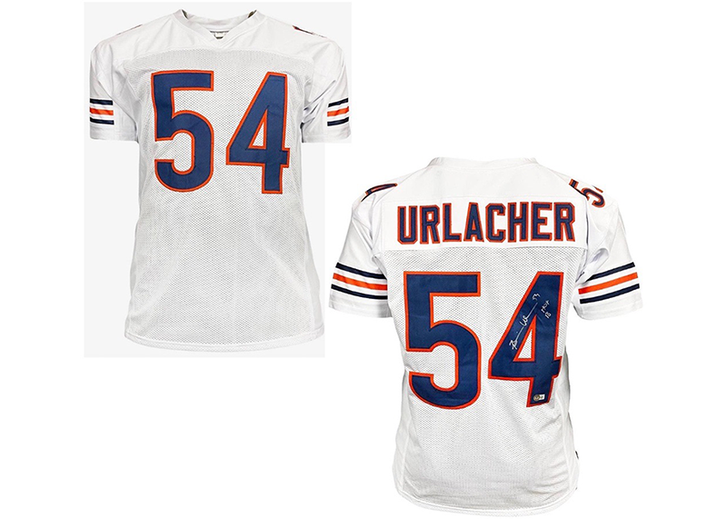 Brian Urlacher Signed HOF 18 Inscription White Custom Football Jersey Beckett