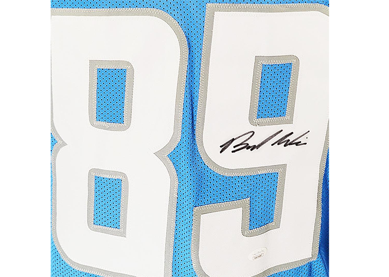 Brock Wright Signed custom Blue Football Jersey (JSA)