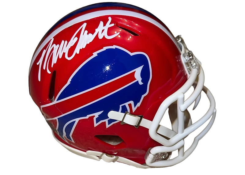 Bruce Smith Signed Buffalo Bills Red Speed Mini Helmet (Beckett)