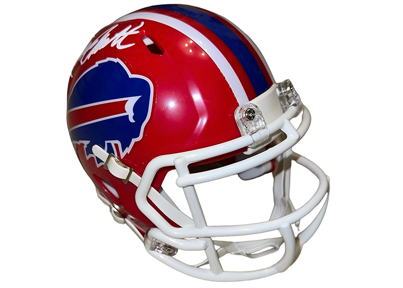 Bruce Smith Signed Buffalo Bills Red Speed Mini Helmet (Beckett)