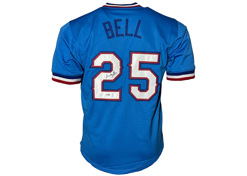 Buddy Bell Signed Texas Blue Baseball Jersey JSA