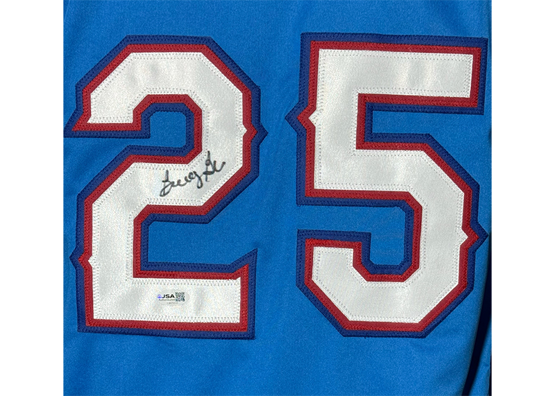 Buddy Bell Signed Texas Blue Baseball Jersey JSA