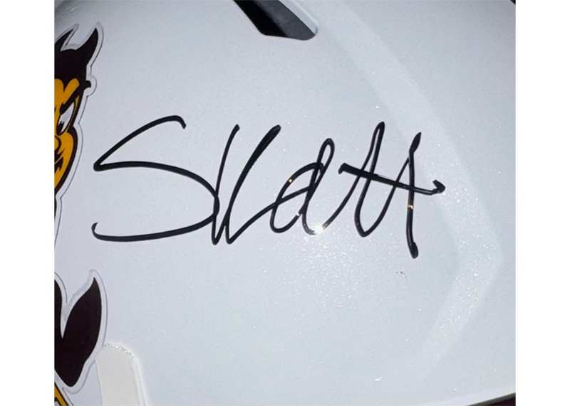 Cam Skattebo Signed Arizona State Sun Devils Speed FS Replica Helmet JSA