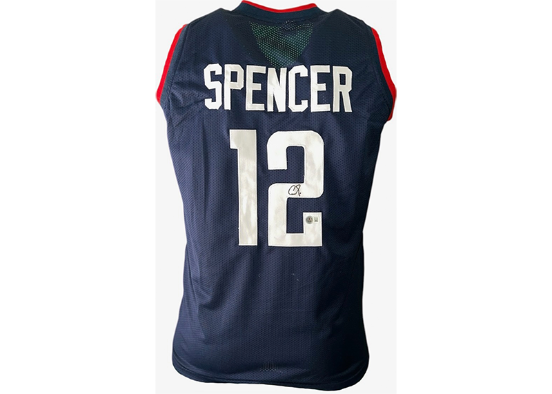 Cam Spencer Signed Uconn Blue  Basketball Jersey Beckett