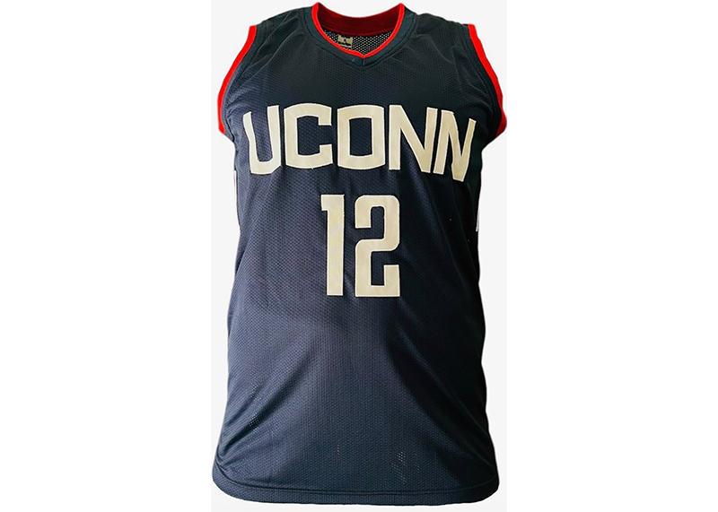 Cam Spencer Signed Uconn Blue  Basketball Jersey Beckett