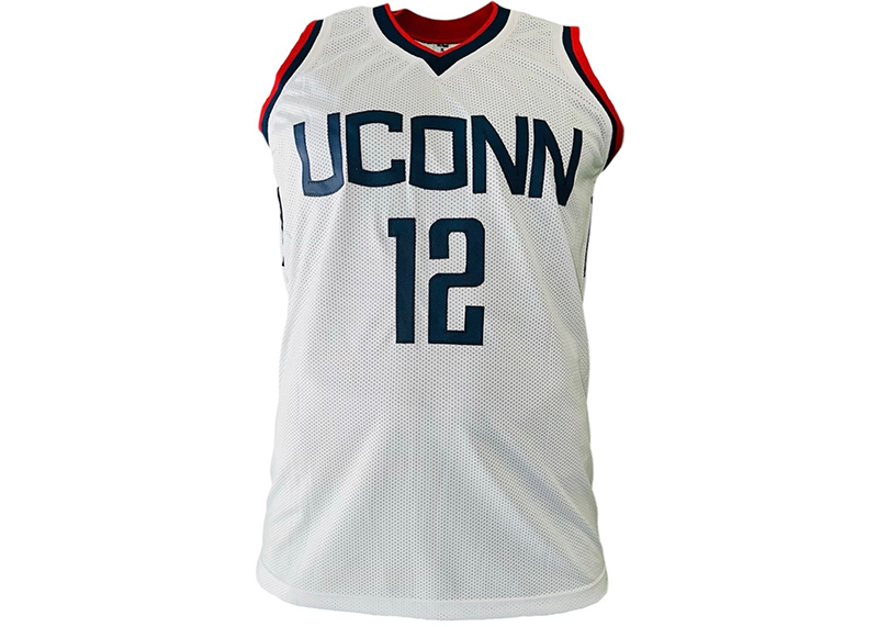 Cam Spencer Signed Uconn White Basketball Jersey Beckett