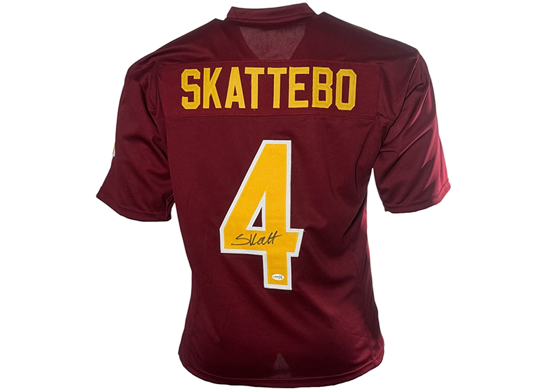 Cameron Skattebo Signed College Maroon Football Jersey JSA
