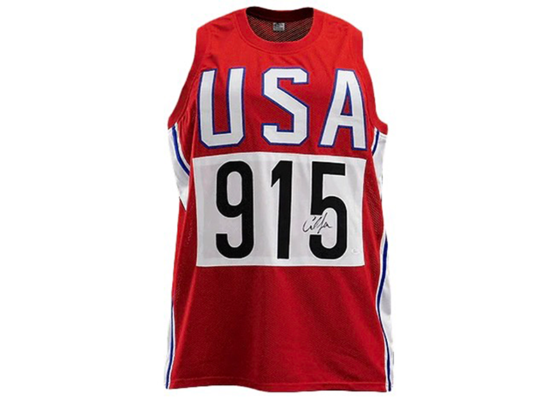 Carl Lewis Olympics USA Jersey (JSA)
