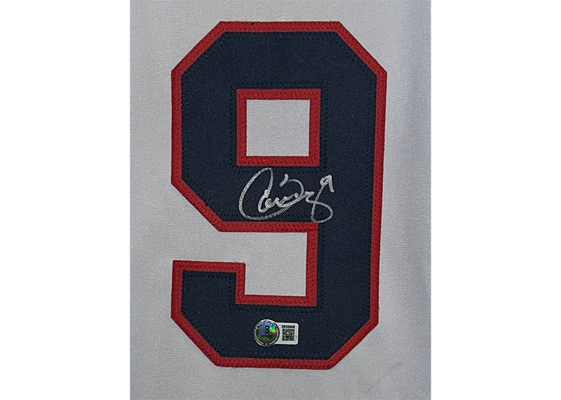 Carlos Baerga Signed Cleveland White Baseball Jersey Beckett