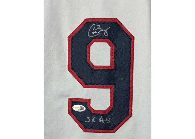 Carlos Baerga Signed Cleveland White Baseball Jersey JSA