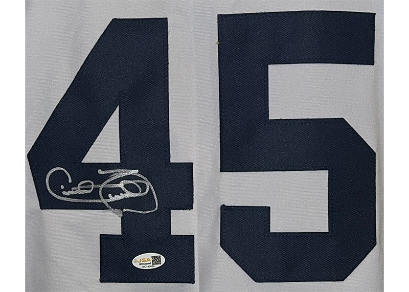 Cecil Fielder Signed Detroit White Baseball Jersey JSA