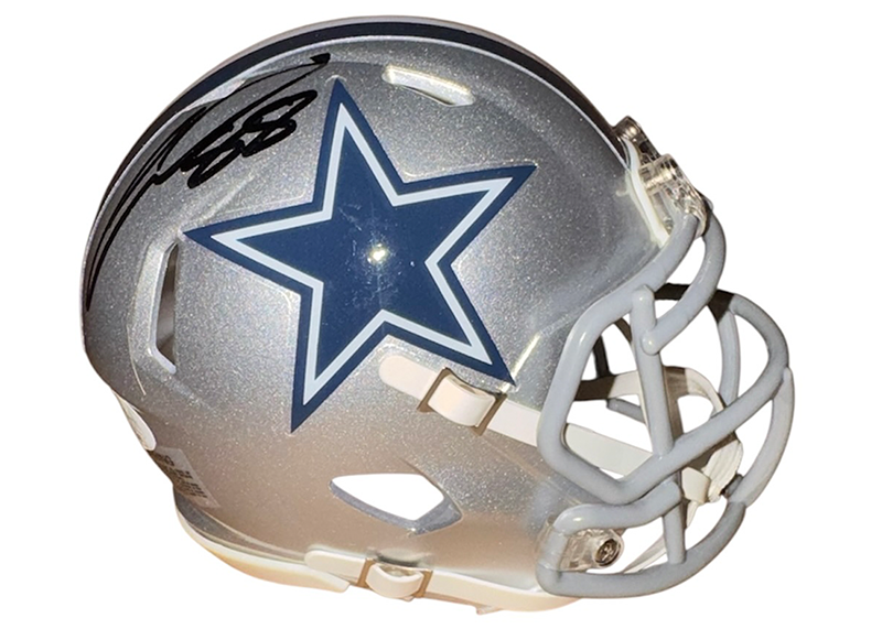 CeeDee Lamb Signed Dallas Cowboys Speed Mini Helmet JSA