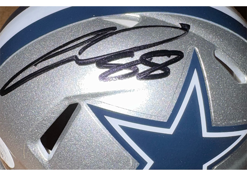 CeeDee Lamb Signed Dallas Cowboys Speed Mini Helmet JSA
