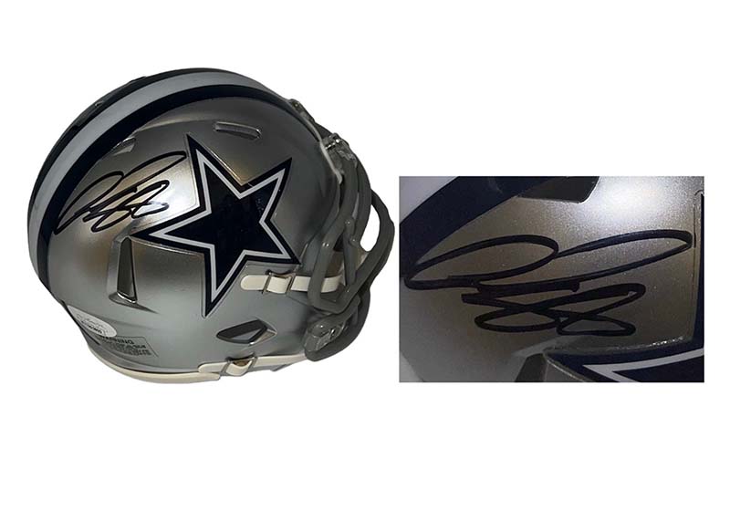 Ceedee Lamb Signed Dallas Cowboys Speed Mini Football Helmet (JSA)