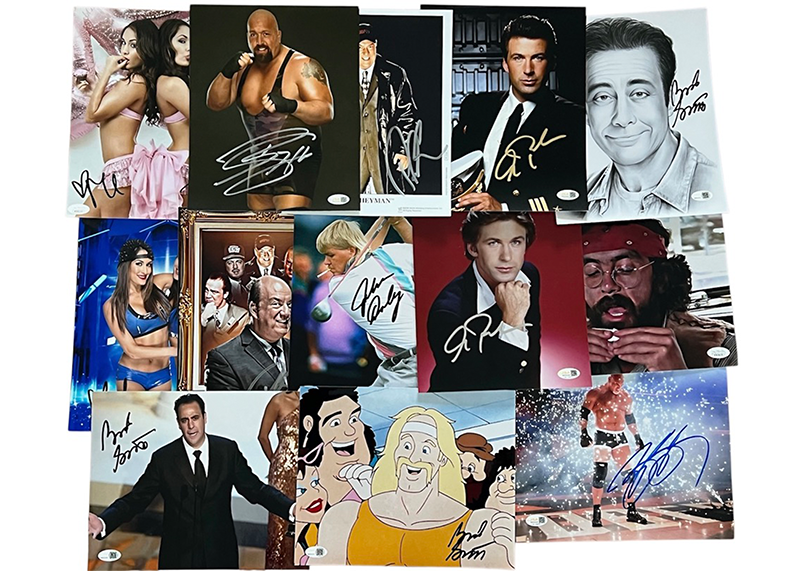 Certified Autograph Mystery 8x10 – Celebrities, Athletes & Wrestling