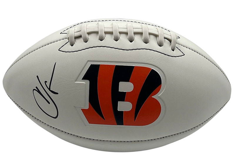 Chad Johnson Signed Cincinnati Bengals Logo Football Beckett