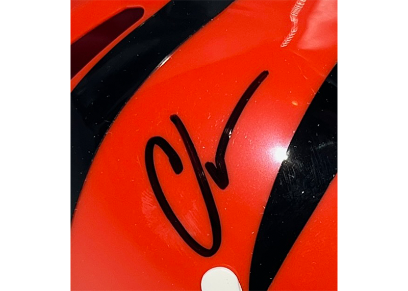Chad Johnson Signed Cincinnati Bengals Speed Mini helmet Beckett