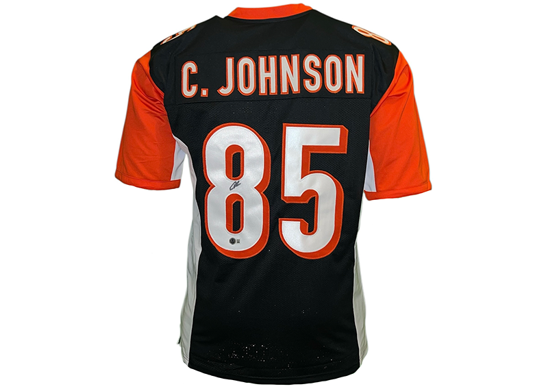 Chad Johnson Signed Cincinnati Black Football Jersey Beckett