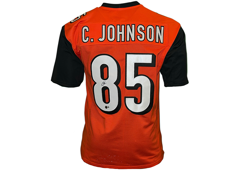 Chad Johnson Signed Cincinnati Orange Football Jersey Beckett