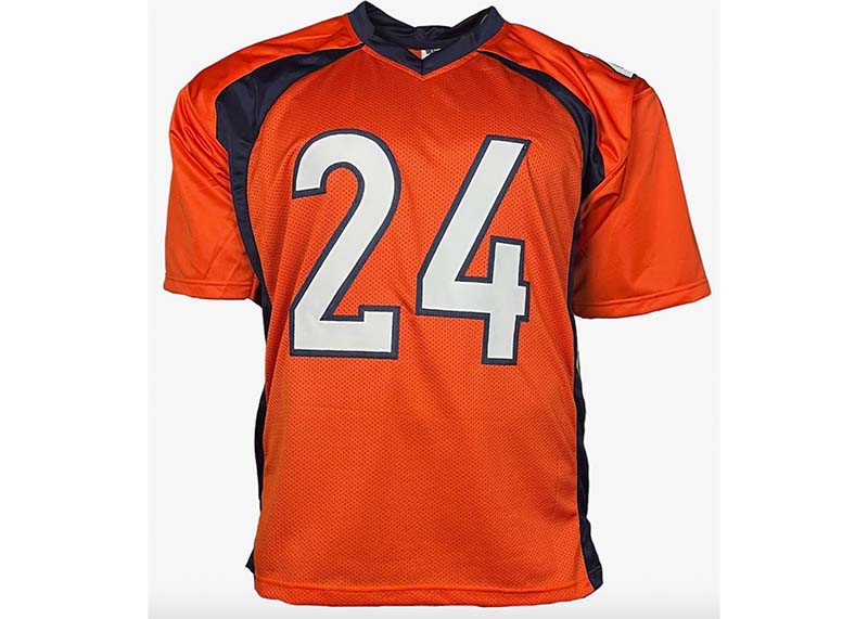 Champ Bailey Signed Custom Orange Football Jersey (JSA)