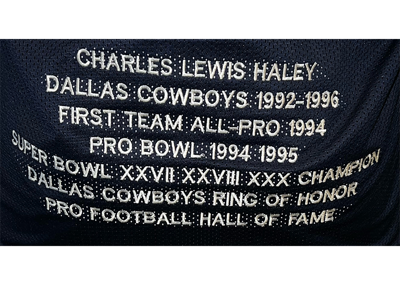 Charles Haley Signed Custom Blue Stats Jersey JSA